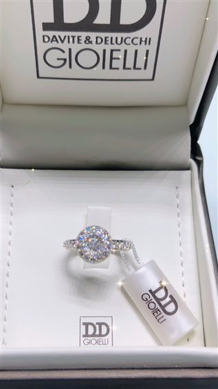 Ring Davite & Delucchi Woman in White Gold Diamante 0.96 Ct AA032538 - AA032538